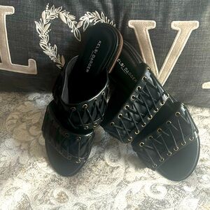 Slip on sandals black color size 10